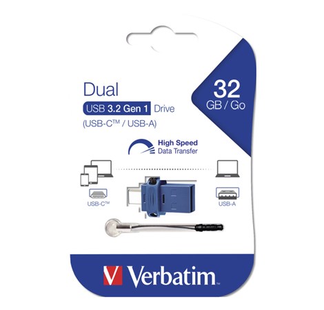 Verbatim Dual Store'n'Go 32GB  USB-C/USB-A, USB 3.2 Gen 1 