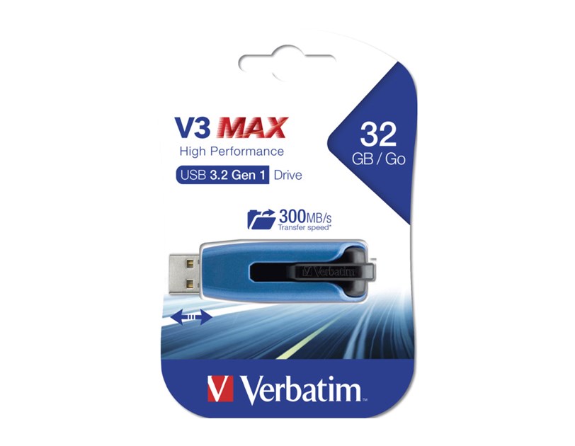 Verbatim USB3.2 V3 MAX 32GB High Performance Drive (do 300MB/s)