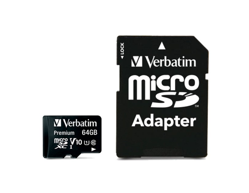 Verbatim memorijska kartica Premium Micro SDXC Secure Digital 64GB Class 10 + adapter