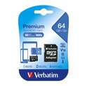 Verbatim memorijska kartica Premium Micro SDXC Secure Digital 64GB Class 10 + adapter