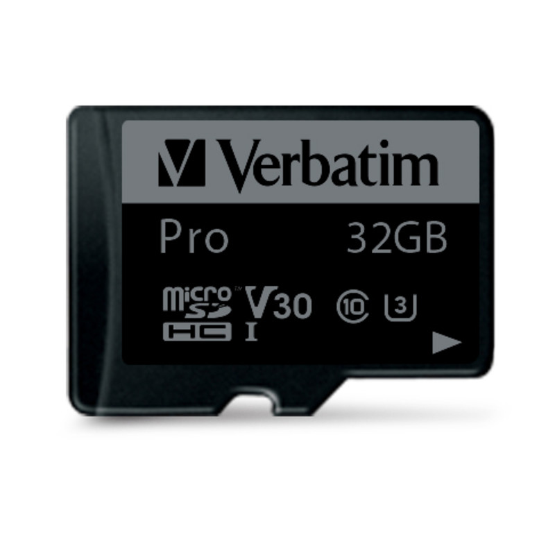 Verbatim memorijska kartica PRO Micro SDHC 32GB, U3, A2, V30, Class 10 Card + ad...