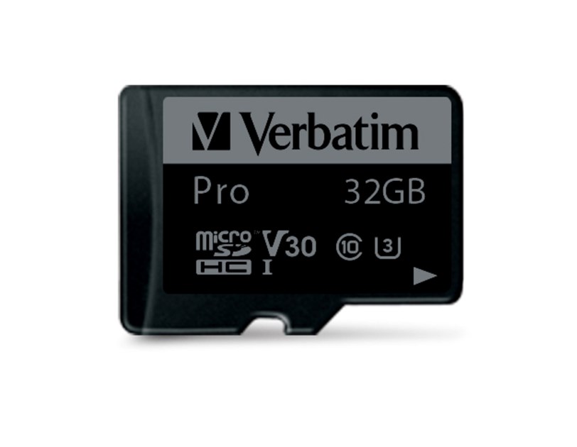 Verbatim memorijska kartica PRO Micro SDHC 32GB, U3, A2, V30, Class 10 Card + adapter