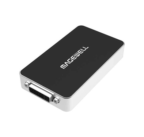 Magewell USB Capture DVI Plus, USB3.0 DONGLE, 1-channel DVI, DVI/VGA/YPbPr/CVBS with loop-through out, plus extra audio mic in/out, Plug and Play, Windows/Linux/Mac (32080)