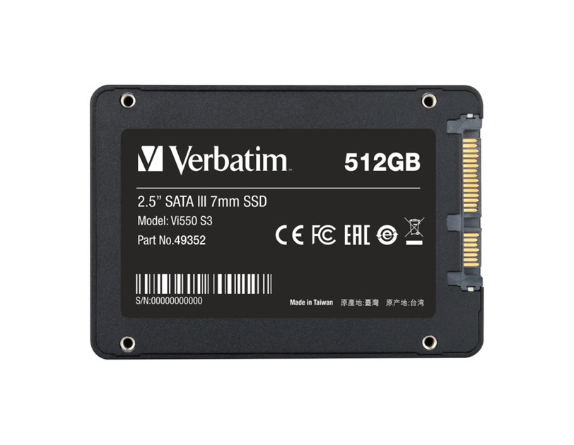 Verbatim Vi550 S3 512GB SSD SATA3 TLC, 2.5"