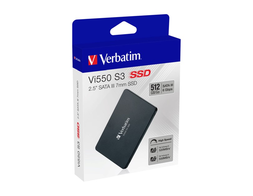 Verbatim Vi550 S3 512GB SSD SATA3 TLC, 2.5"