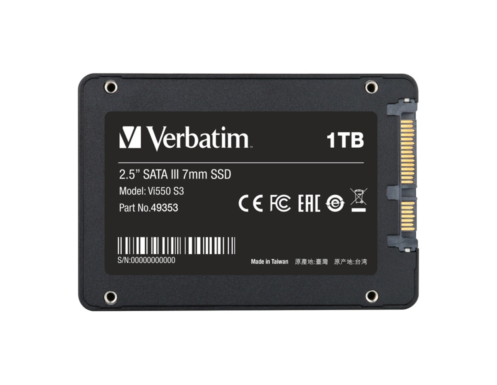 Verbatim Vi550 S3 1TB SSD SATA3 TLC, 2.5"