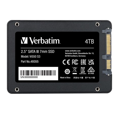 Verbatim Vi550 S3 4TB SSD SATA3 TLC, 2.5"