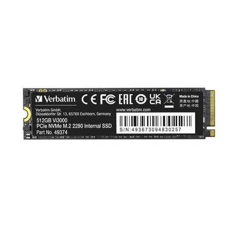 Verbatim Vi3000 512GB SSD M.2 NVMe PCIe Gen3x4