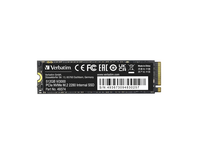 Verbatim Vi3000 512GB SSD M.2 NVMe PCIe Gen3x4
