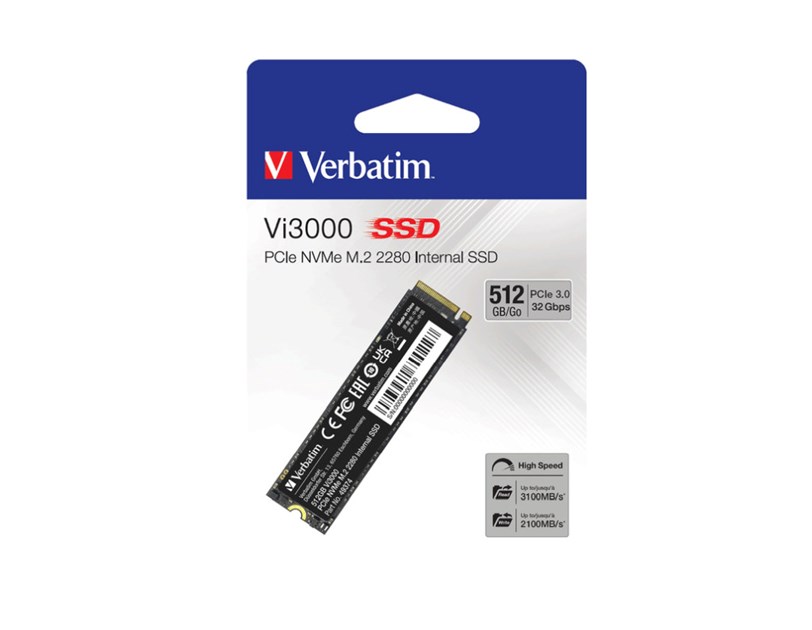 Verbatim Vi3000 512GB SSD M.2 NVMe PCIe Gen3x4