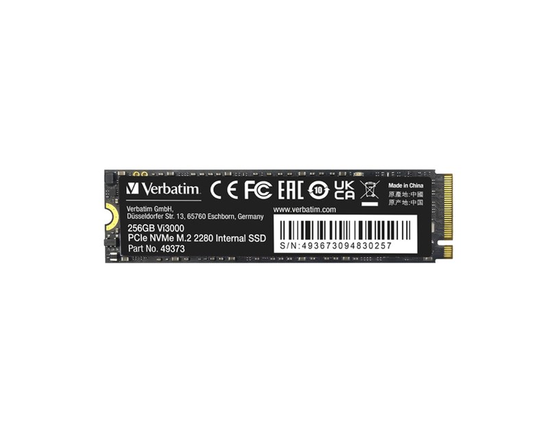 Verbatim Vi3000 256GB SSD M.2 NVMe PCIe Gen3x4