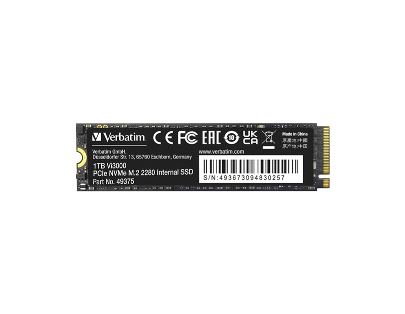 Verbatim Vi3000 1TB SSD M.2 NVMe PCIe Gen3x4