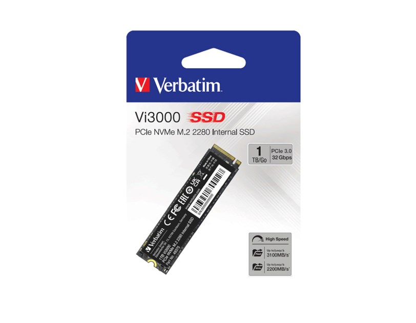 Verbatim Vi3000 1TB SSD M.2 NVMe PCIe Gen3x4