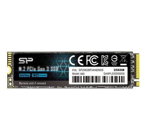 Silicon Power A60 256GB SSD M.2 2280 PCIe NVMe Gen3x4 
