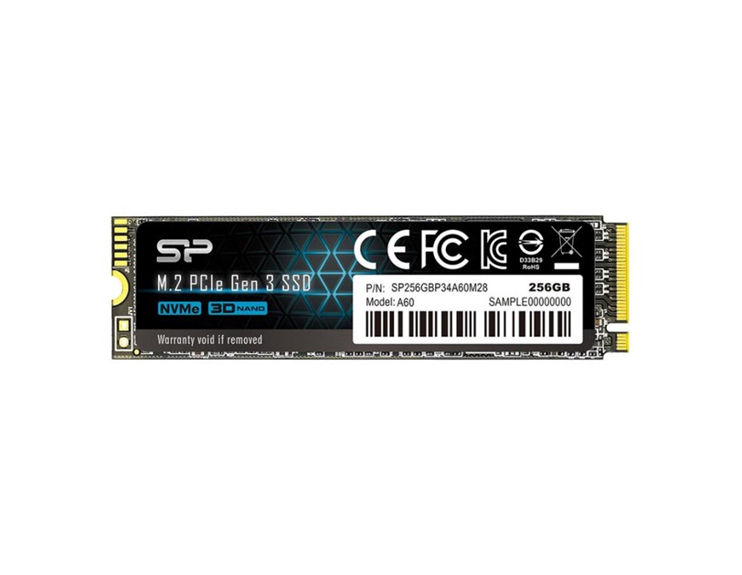Silicon Power A60 256GB SSD M.2 2280 PCIe NVMe Gen3x4 