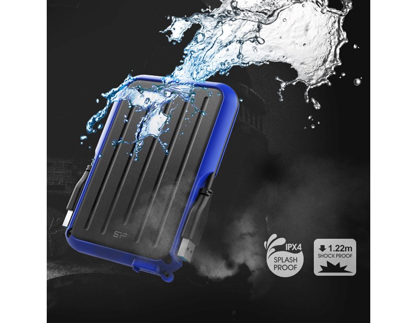 Silicon Power ARMOR A66 1TB vanjski HDD disk 2.5" USB 3.2 Gen1, MIL-STD 810H, shockproof, IPX4, crni