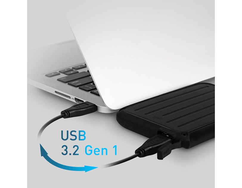 Silicon Power ARMOR A66 1TB vanjski HDD disk 2.5" USB 3.2 Gen1, MIL-STD 810H, shockproof, IPX4, crni