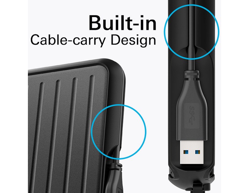 Silicon Power ARMOR A66 1TB vanjski HDD disk 2.5" USB 3.2 Gen1, MIL-STD 810H, shockproof, IPX4, crni