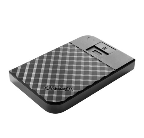 Verbatim 2.5" Fingerprint Secure Portable 1TB HDD USB3.1 Gen1, AES 256-bit hardware enkripcija, zaštita pristupa otiskom prsta