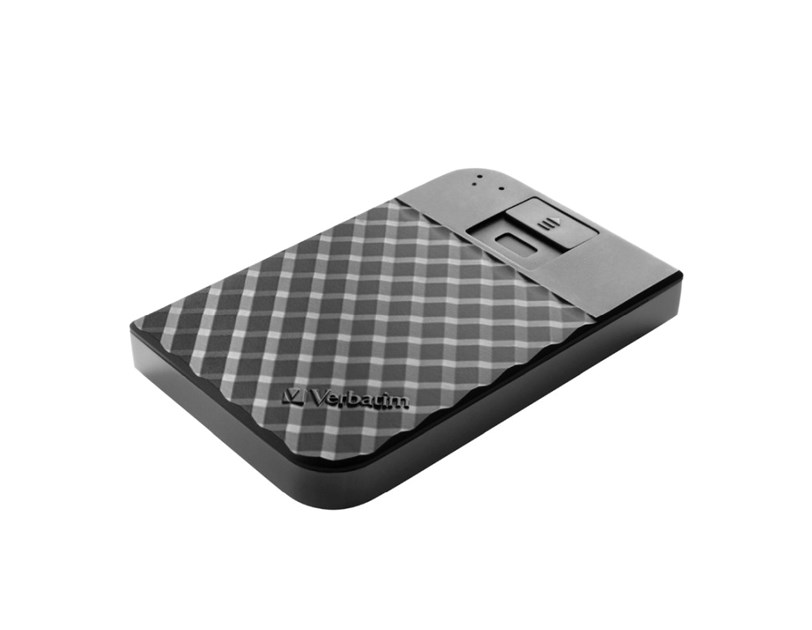 Verbatim 2.5" Fingerprint Secure Portable 1TB HDD USB3.1 Gen1, AES 256-bit hardware enkripcija, zaštita pristupa otiskom prsta