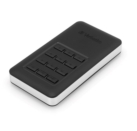 Verbatim 2.5" Store'n'Go Secure 1TB vanjski HDD, USB3.1 Gen1, AES 256-bit hardware enkripcija, zaštita pristupa tipkovnicom