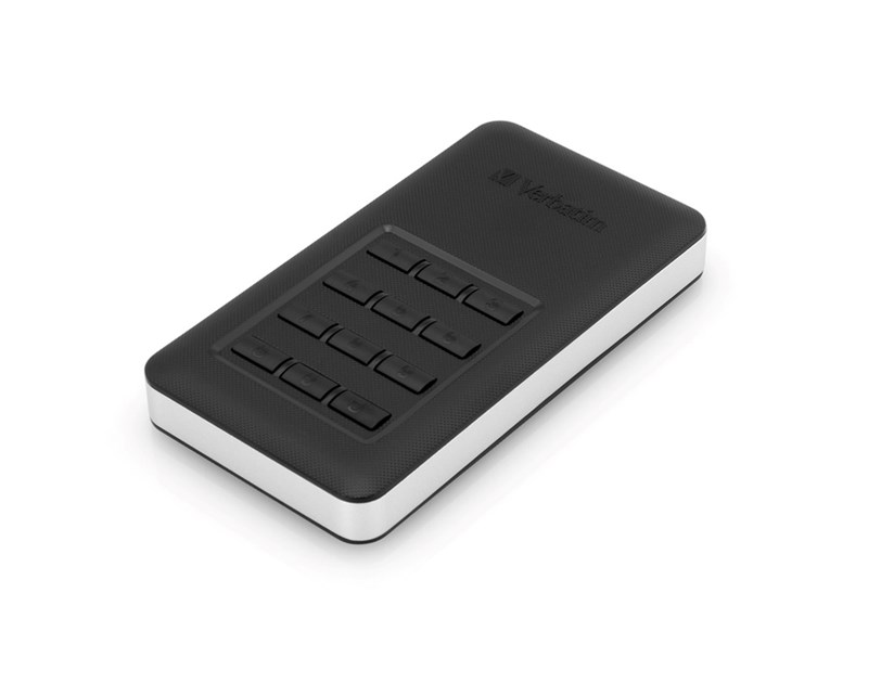 Verbatim 2.5" Store'n'Go Secure 1TB vanjski HDD, USB3.1 Gen1, AES 256-bit hardware enkripcija, zaštita pristupa tipkovnicom