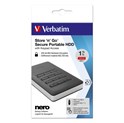 Verbatim 2.5" Store'n'Go Secure 1TB vanjski HDD, USB3.1 Gen1, AES 256-bit hardware enkripcija, zaštita pristupa tipkovnicom