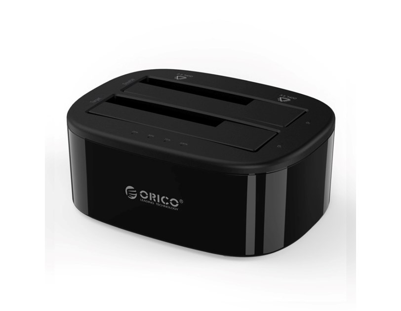 Orico Docking stanica 2×2.5"/3.5" SATA HDD, funkcija kloniranja, USB-A 3.0 (ORICO-6228US3-C-EU-BK-BP)