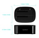 Orico Docking stanica 2×2.5"/3.5" SATA HDD, funkcija kloniranja, USB-A 3.0 (ORICO-6228US3-C-EU-BK-BP)