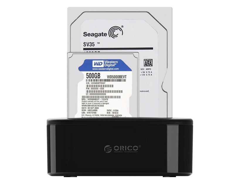 Orico Docking stanica 2.5"/3.5" SATA HDD, USB3.0 (ORICO-6218US3-EU-BK-BP)