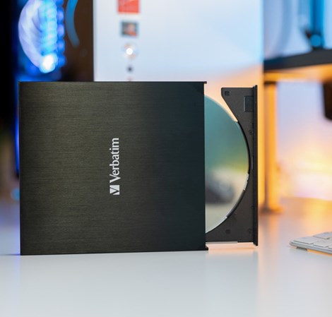 Verbatim Blu-Ray Slimline Ultra HD 4K vanjski snimač, M-Disc kompatibilan, USB3.2 (USB-C), crni
