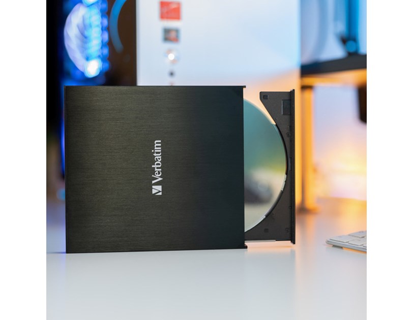 Verbatim Blu-Ray Slimline Ultra HD 4K vanjski snimač, M-Disc kompatibilan, USB3.2 (USB-C), crni