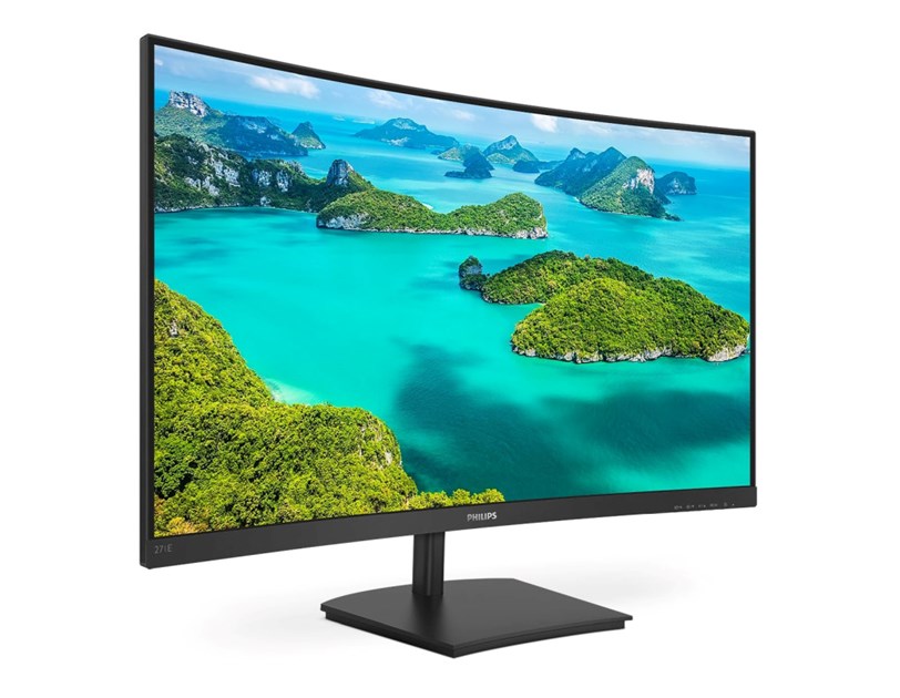 Philips 27" 271E1SCA/00 FHD (1920×1080) zakrivljeni VA, 75 Hz, 16:9, 4ms, 250 cd/m2, 3000:1, 1xVGA/HDMI, zvučnici, crni