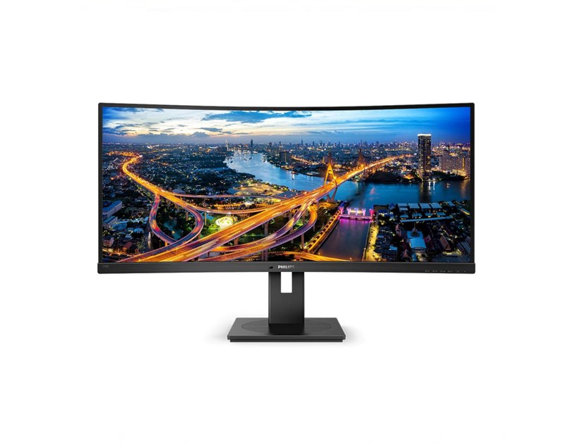 Philips 34" 346B1C/00 WQHD (3440×1440) zakrivljeni VA, 100Hz, 21:9, 5ms, 300cd/m2, 3000:1, HDMI/DP, 4×USB-A, 1xUSB-C, MultiView, zvučnici, crni