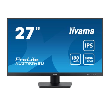 IIYAMA 27" XU2793HSU-B6 FHD (1920×1080) IPS, 100Hz, 16:9, 1ms, 250cd/m2, 1000:1, 1xHDMI/DP, 2×USB-A, zvučnici, crni