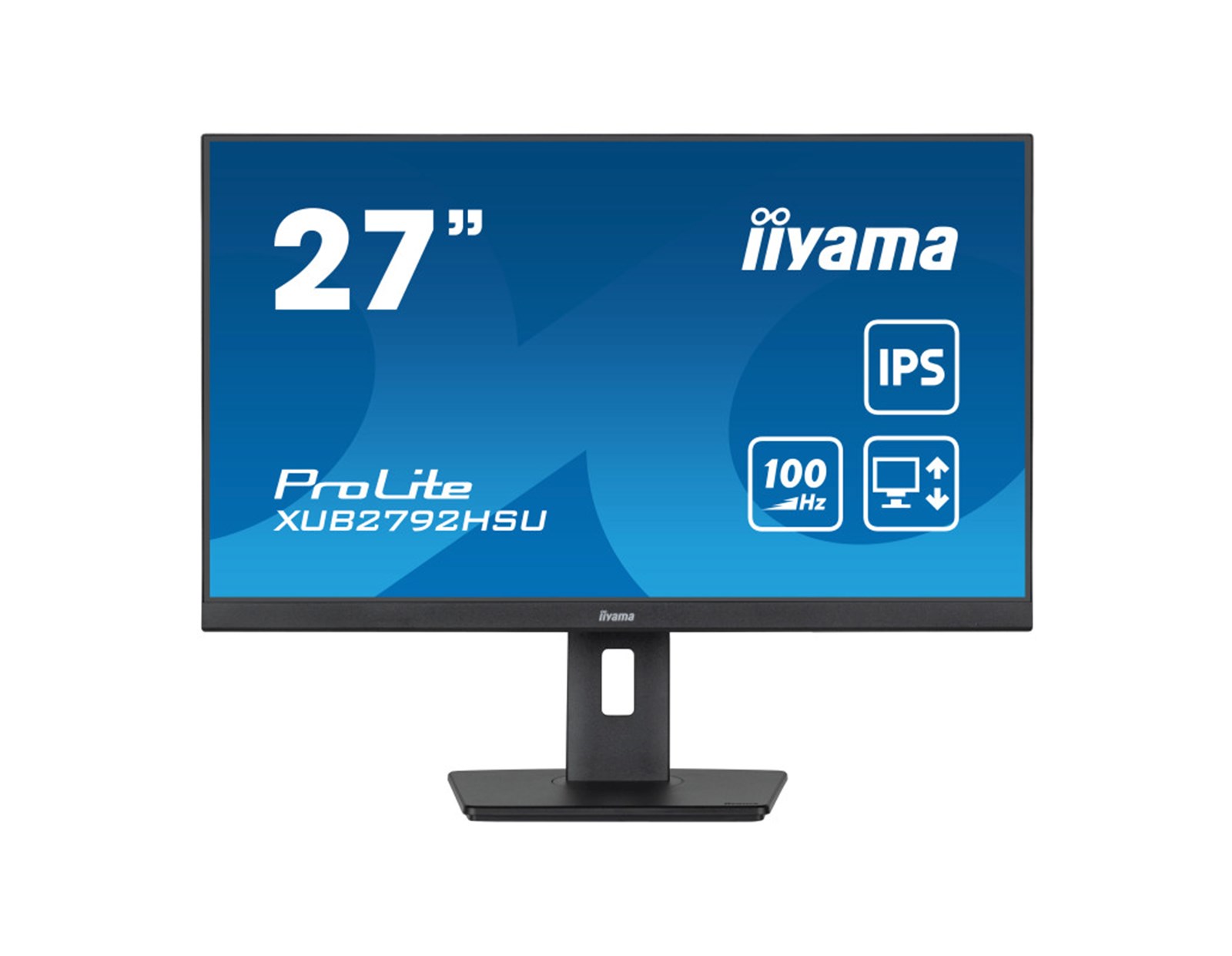 IIYAMA 27” XUB2792HSU-B6 FHD (1920x1080) IPS, Pivot, 100Hz, 16:9, 0.4ms, 250 cd/m2, 1300:1, HDMI/DP, 4×USB-A, zvučnici, crni