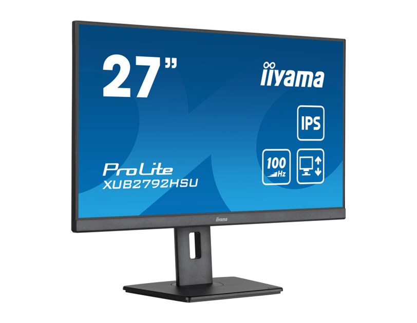 IIYAMA 27” XUB2792HSU-B6  FHD (1920x1080) IPS, Pivot, 100Hz, 16:9, 0.4ms, 250 cd/m2, 1300:1, HDMI/DP, 4×USB-A, zvučnici, crni