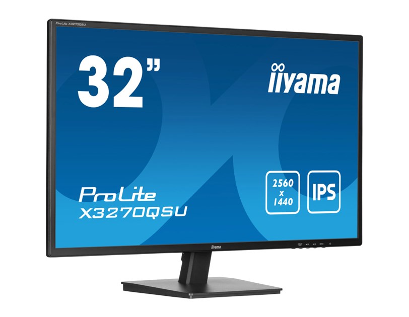 IIYAMA 32"  X3270QSU-B1 WQHD (2560x1440) IPS, 100Hz, 16:9, 3ms, 250 cd/m2, 1200:1, 1xHDMI/DP, 3xUSB-A, zvučnici, crni