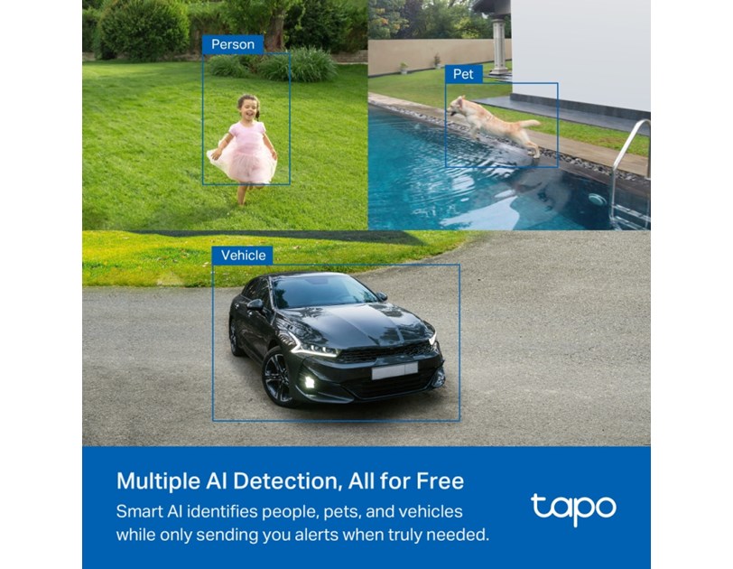 TP-Link Tapo C425 kamera + Tapo A201 Solar panel 2K QHD 4MP, H.264, Full-Color Night Vision, microSD, dvosmjerni audio, detekcija pokreta, vodootporna IP66, Wi-Fi, Tapo app