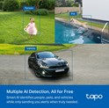 TP-Link Tapo C425 kamera + Tapo A201 Solar panel 2K QHD 4MP, H.264, Full-Color Night Vision, microSD, dvosmjerni audio, detekcija pokreta, vodootporna IP66, Wi-Fi, Tapo app