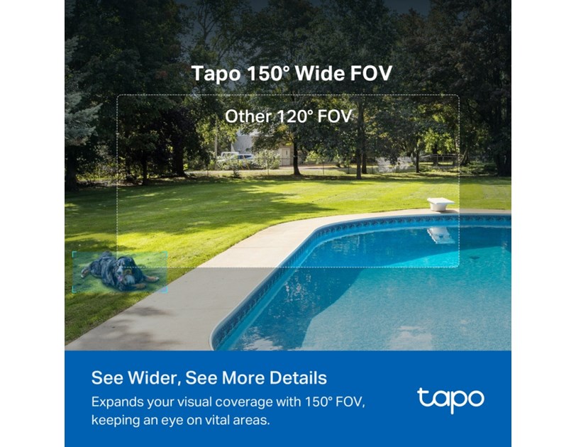 TP-Link Tapo C425 kamera + Tapo A201 Solar panel 2K QHD 4MP, H.264, Full-Color Night Vision, microSD, dvosmjerni audio, detekcija pokreta, vodootporna IP66, Wi-Fi, Tapo app