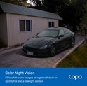 TP-Link Tapo C425 kamera + Tapo A201 Solar panel 2K QHD 4MP, H.264, Full-Color Night Vision, microSD, dvosmjerni audio, detekcija pokreta, vodootporna IP66, Wi-Fi, Tapo app