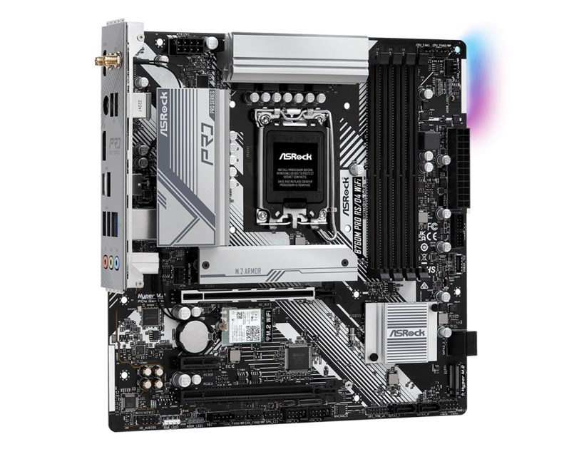 ASRock MB B760 PRO RS/D4 WiFi, S.1700, DDR4/5333MHz(OC), PCIe 4.0, 2.5 G-LAN, WiFi/BT 5.3,  DP/HDMI, mATX