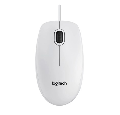 Logitech B100 optički miš, USB, bijeli (910-003360)