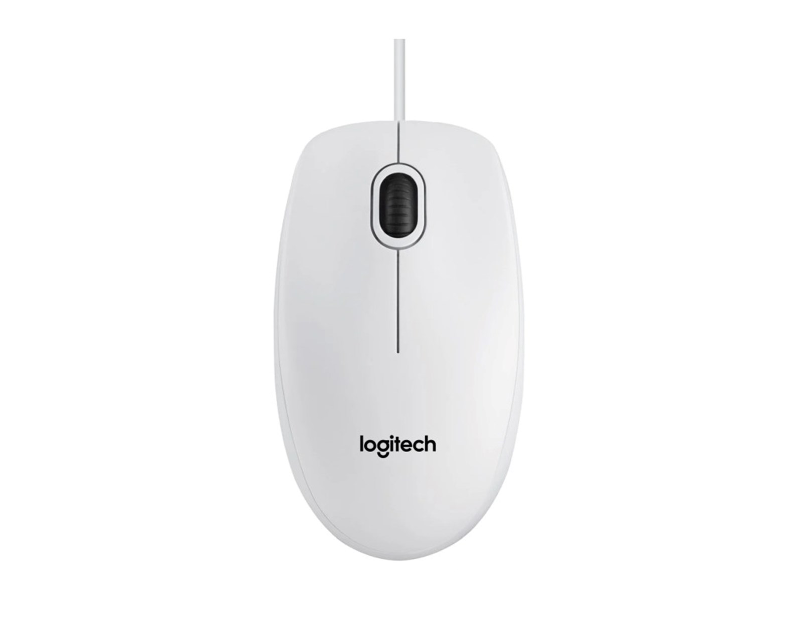 Logitech B100 optički miš, USB, bijeli (910-003360)