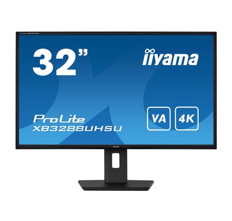 IIYAMA 32" XB3288UHSU-B5 4K UHD (3840×2160) VA, 60Hz, 16:9, 3ms, 300 cd/m2, 3000:1, 2×HDMI/DP, 2×USB-A, HAS, zvučnici, crni