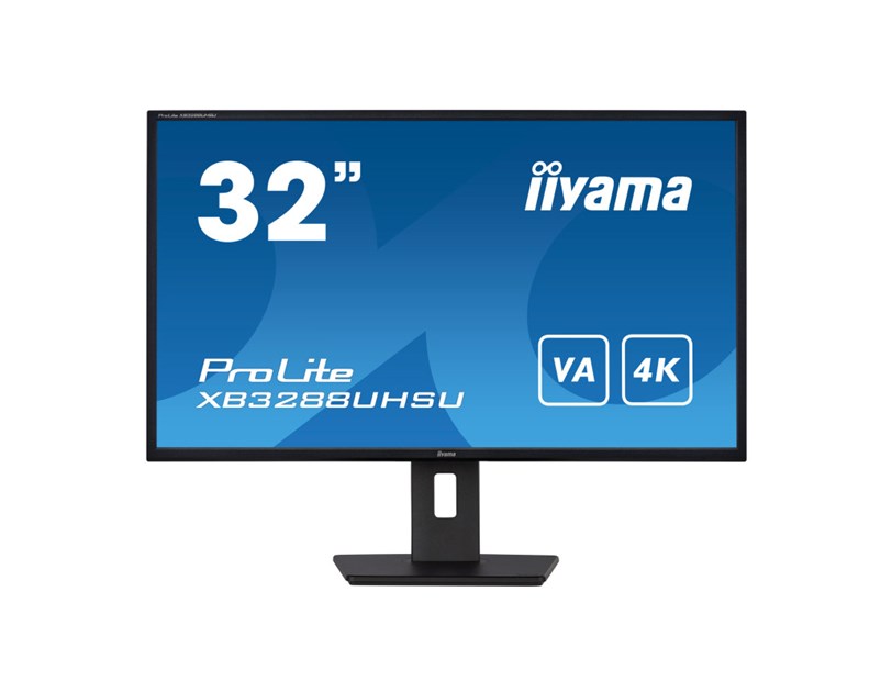 IIYAMA 32" XB3288UHSU-B5 4K UHD (3840×2160) VA, 60Hz, 16:9, 3ms, 300 cd/m2, 3000:1, 2×HDMI/DP, 2×USB-A, HAS, zvučnici, crni
