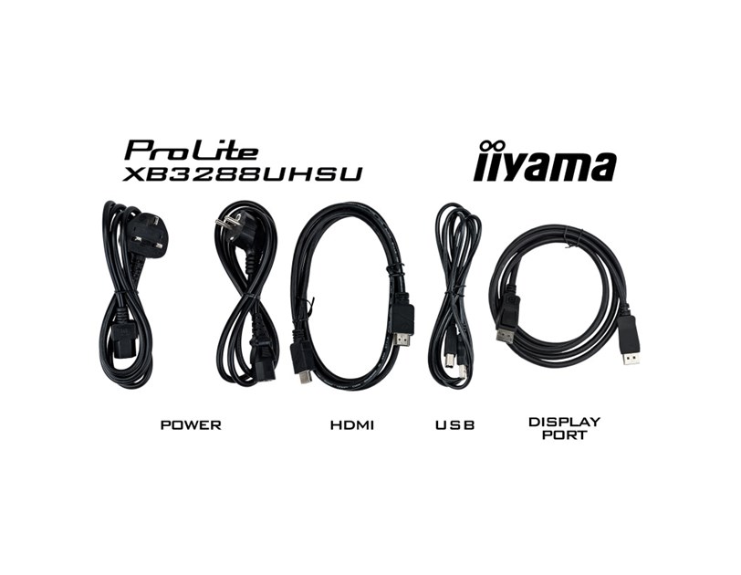 IIYAMA 32" XB3288UHSU-B5 4K UHD (3840×2160) VA, 60Hz, 16:9, 3ms, 300 cd/m2, 3000:1, 2×HDMI/DP, 2×USB-A, HAS, zvučnici, crni