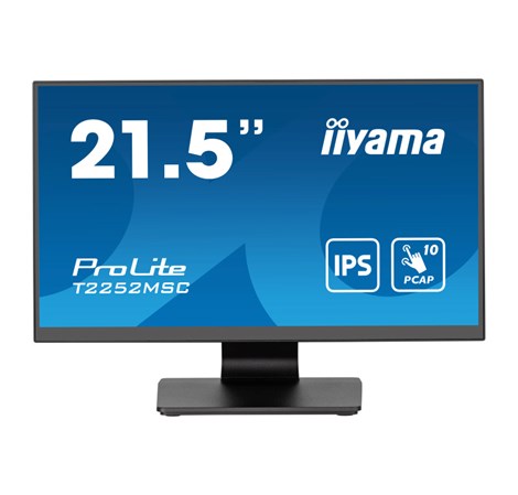 IIYAMA 22" T2252MSC-B2 Touchscreen FHD (1920×1080) IPS, 16:9, 5ms, 250 cd/m2, 1000:1, 1xHDMI, 1xDP, 2xUSB-A, zvučnici, crni
