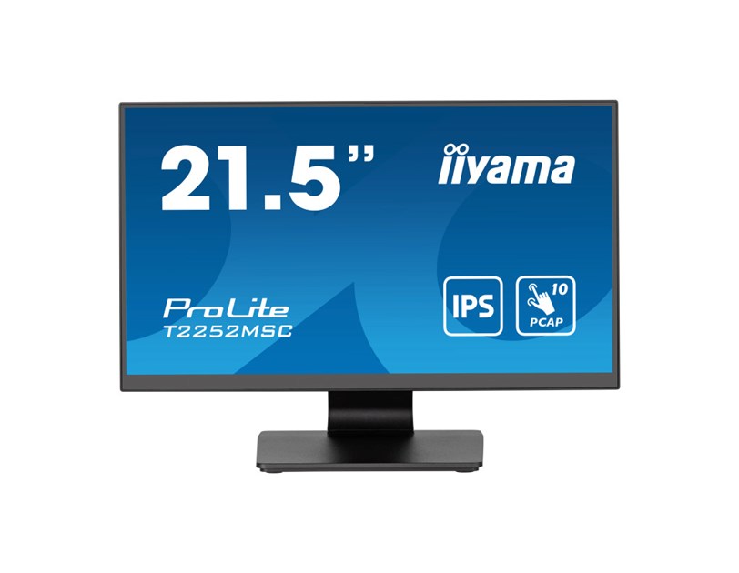IIYAMA 22" T2252MSC-B2 Touchscreen FHD (1920×1080) IPS, 16:9, 5ms, 250 cd/m2, 1000:1, 1xHDMI, 1xDP, 2xUSB-A, zvučnici, crni